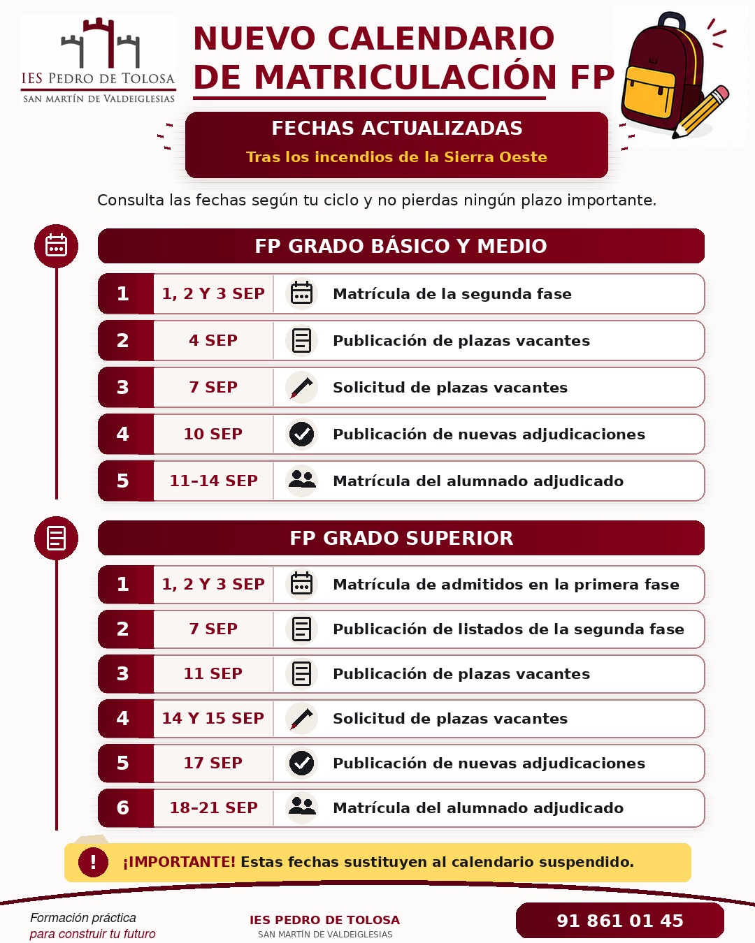 nuevos plazos fp